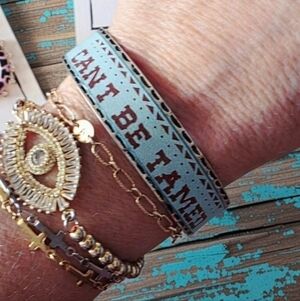 Stylish Blue and Gold Bracelet Set